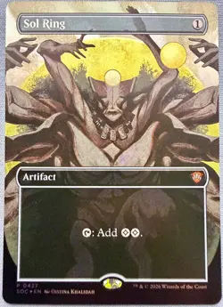 Sol Ring (Borderless) FOIL - NM - MTG Commander: Secrets of Strixhaven Promo 427 - Image 1
