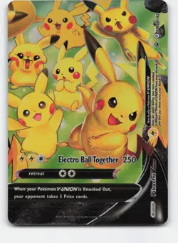 Pikachu V-Union SWSH142 Holo Promo Sword & Shield Promo Pokemon Holo Near Mint - Image 1