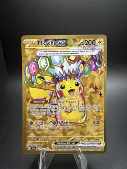 Pokemon TCG SV08 Surging Sparks Pikachu ex 247/191 Hyper Rare Holo Full Art - Image 1