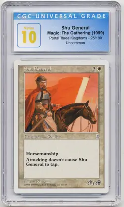 Graded Shu General CGC 10 PRISTINE Portal Three Kingdoms P3K English MTG Magic! - Image 1