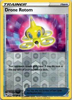 Drone Rotom 151/185 Uncommon Vivid Voltage Pokemon Reverse Holo Near Mint - Image 1