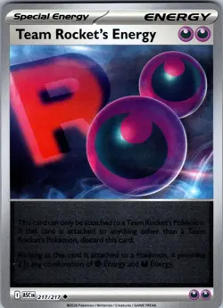 Team Rocket's Energy 217/217 Uncommon Ascended Heroes Pokemon Reverse Holo NM - Image 1