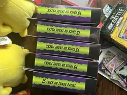5 Pokemon Trick or Trade Booster Pack Boxes 15 Packs 2025 Sealed - Image 2