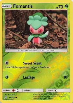 Fomantis - (Artist Yuka Morii) Pokemon Reverse Holo Unified Minds 15/236 NM - Image 1