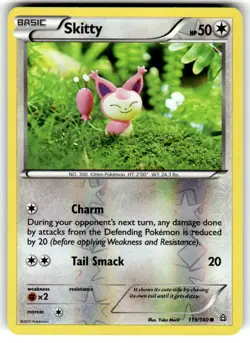 Skitty Reverse Holo 113/160 Common Primal Clash Pokemon NM - Image 1