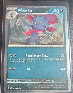 Weavile 021 Me: Mega Evolution Promo Cosmos Holo Stage 1 90 HP Pokemon TCG - Image 1