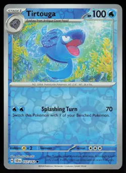 Tirtouga 37/142 Common Stellar Crown Pokemon Reverse Holo Near Mint - Image 1