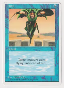 Miscut Jump NM 4th Edition MTG Magic Factory Error Misprint Alpha Cut Corners! - Image 1