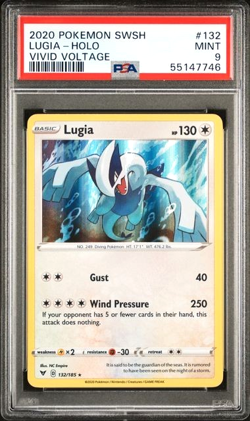 Pokemon TCG 2020 Vivid Voltage Lugia Holo PSA 9 #132 132/185 SWSH - Image 1