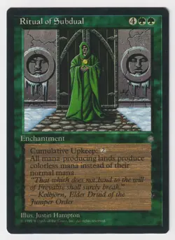 Dark Print Ritual of Subdual LP Ice Age MTG Magic Misprint Reserved List Rare! - Image 1