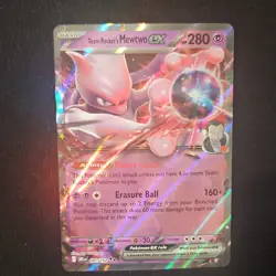 Pokemon Team Rocket's Mewtwo EX 081/182 DRI Holo EX Card English - Image 3