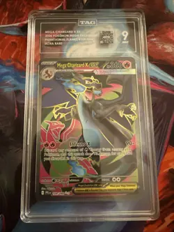 2025 Pokemon Phantasmal Flames Mega Charizard X EX Ultra Rare 109/94 TAG 9 - Image 1