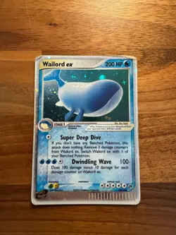 Pokemon TCG Wailord EX 100/100 Holo HP/DMG - Image 2