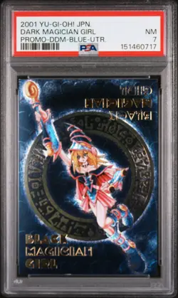 2001 YU-GI-OH! JAPANESE PROMO DARK MAGICIAN GIRL PSA 7 - Image 1