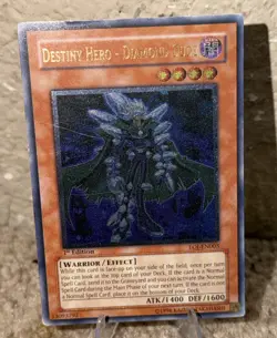 Yu-Gi-Oh! Destiny Hero - Diamond Dude EOJ-EN003 Ultimate Rare Foil 1st Edition - Image 1