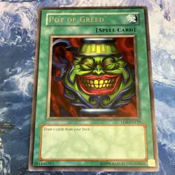 Konami Yu-Gi-Oh! TCG Pot of Greed LOB-EN119 Legend of Blue Eyes Rare ENG - Image 1