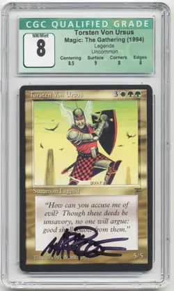 Graded Miscut Signed Torsten Von Ursus CGC Legends Artist Mark Poole MTG Twisted - Image 1