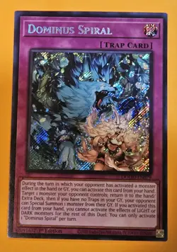 YU-GI-OH Dominus Spiral DOOD-EN079 1st Edition Secret Rare NM Foil - Image 1