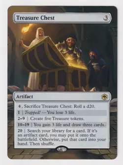 Altered Treasure Chest HP AFR 2021 MTG Magic Hand Painted Unique Custom Art Rare - Image 1