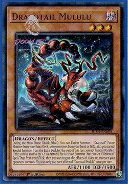 Yugioh! Dracotail Mululu JUSH-EN005 (UR) 1st Ed "Dracotail Support" - Image 1