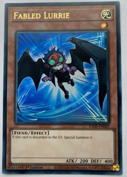 Fabled Lurrie - Ultra Rare 1st Edition RA03-EN003 YuGiOh Card - Image 1