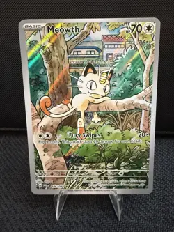 2025 Pokemon TCG Meowth #106/094 Illustration Rare ME Phantasmal Flames NM - Image 1