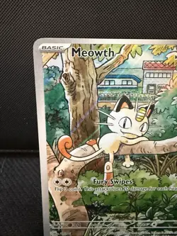 2025 Pokemon TCG Meowth #106/094 Illustration Rare ME Phantasmal Flames NM - Image 5