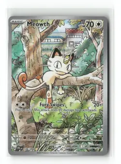 Pokemon TCG Phantasmal Flames #106/094 Meowth Illustration Rare - Image 1