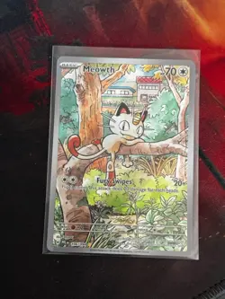 Pokemon TCG Meowth Illustration Rare Full Art Phantasmal Flames 106/094 - Image 1