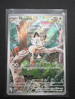 Pokemon TCG Meowth 106/094 Illustration Rare Phantasmal Flames Near Mint - Image 1