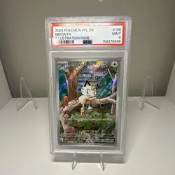 Pokemon TCG Meowth 106/094 Phantasmal Flames Illustration Rare Holo PSA 9 - Image 1