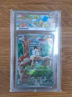 Pokemon TCG Meowth 106/094 Phantasmal Flames Illustration Rare Ace 9 - Image 1