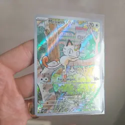 Pokemon TCG Phantasmal Flames Meowth IR Illustration Rare 106/094 Pack Fresh - Image 3