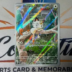 Pokemon TCG Meowth 106/094 Illustration Rare, Full Art, Phantasmal Flames NM-MT - Image 1