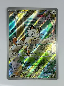Pokemon TCG Meowth 106/094 Phantasmal Flames Illustration Rare Near Mint - Image 1