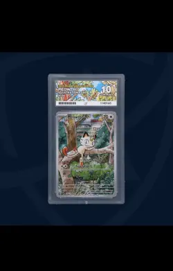 Pokemon TCG ACE GRADED 10! Meowth Illustration Rare 106/094 Phantasmal Flames - Image 3