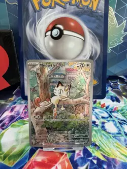 Pokemon TCG Meowth Illustration Rare 106/094 Phantasmal Flames - Image 1