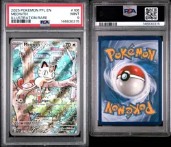 Meowth 106/094 Phantasmal Flames Holo Illustration Rare PSA 9 Pokemon TCG - Image 3