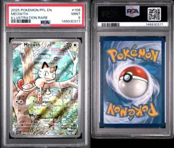 Meowth 106/094 Phantasmal Flames Holo Illustration Rare PSA 9 Pokemon TCG - Image 3