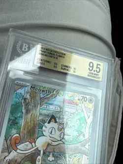 Pokemon TCG Meowth 106/094 Illustration Rare Phantasmal Flames BGS 9.5 GEM MINT - Image 2
