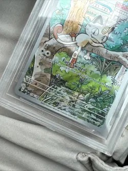 Pokemon TCG Meowth 106/094 Illustration Rare Phantasmal Flames BGS 9.5 GEM MINT - Image 3