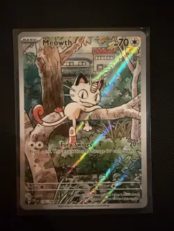 Pokemon TCG Meowth 106/094 - Illustration Rare - Phantasmal Flames NM - Image 1