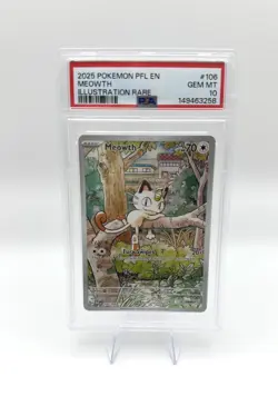 Meowth 106/094 - Pokemon TCG - ME Phantasmal Flames - Illustration Rare - PSA 10 - Image 1
