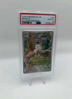 Meowth 106/094 - Pokemon TCG - ME Phantasmal Flames - Illustration Rare - PSA 10 - Image 2