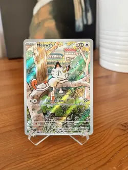Pokemon TCG Meowth Phantasmal Flames 106/094 Illustration Rare - Image 1