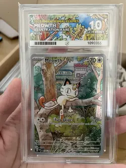 (ACE 10) Pokemon TCG Meowth Card 106/094 Phantasmal Flames Illustration Rare (2) - Image 1