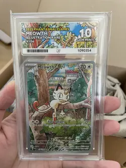 (ACE 10) Pokemon TCG Meowth Card 106/094 Phantasmal Flames Illustration Rare (1) - Image 1