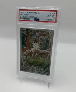Meowth 106/094 - Pokemon TCG - ME Phantasmal Flames - Illustration Rare - PSA 10 - Image 2