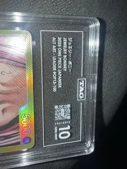 Jewelry Bonney TAG 10 OP13-100 2025 Alt Art Holo Leader One Piece CCG JPN - Image 2