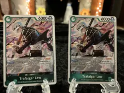 Trafalgar Law OP13-031 Carrying On His Will One Piece Holo Foil Green NM/M X2! - Image 1